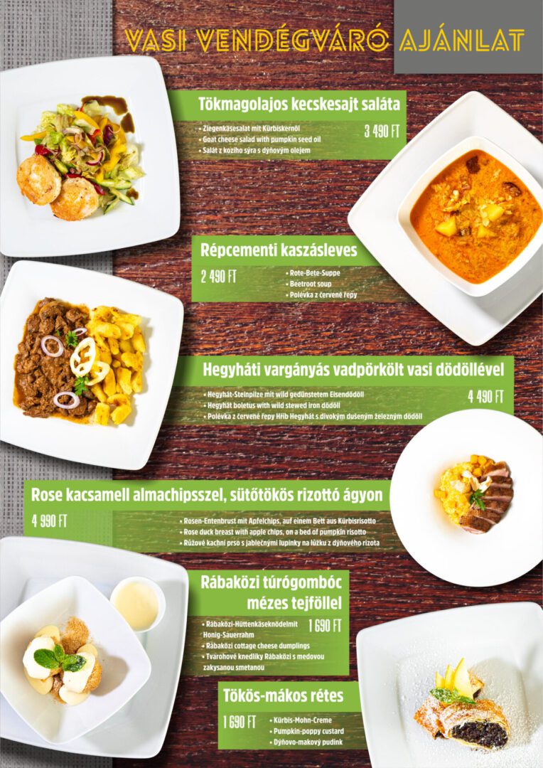 Hordó Étterem | Szezonális ajánlatunk - Vasi ajánlat